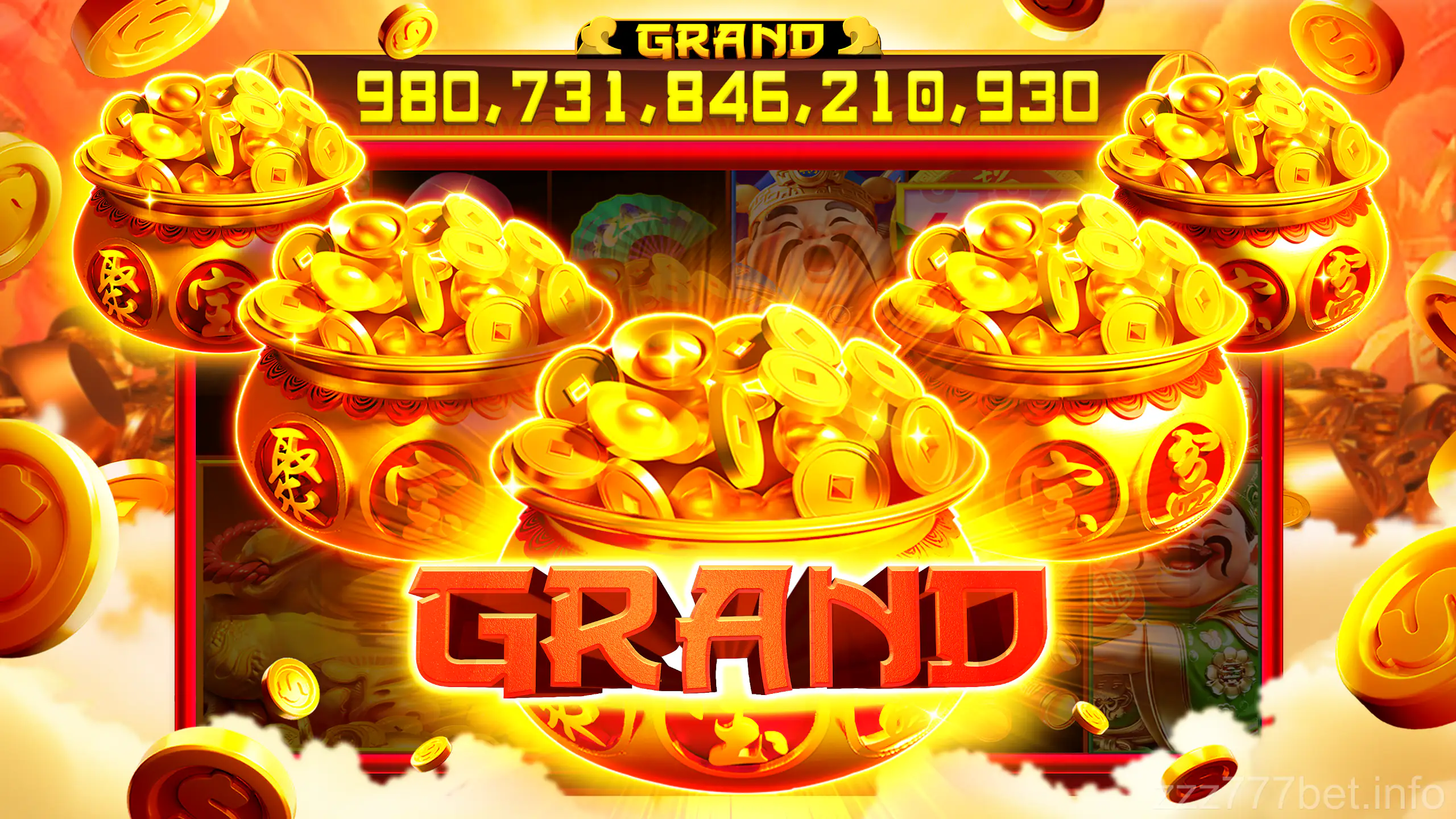 Interface de slots retrô